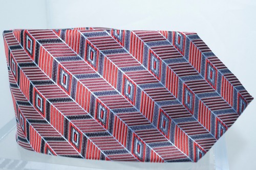New Ermenegildo Zegna Men's Red Tie Striped Silk Neckwear Classic - Picture 2 of 12