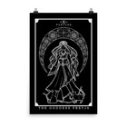 Goddess Freyja Wheel of Fortune Tarot Card Poster Cat Lover Witch Wall Art