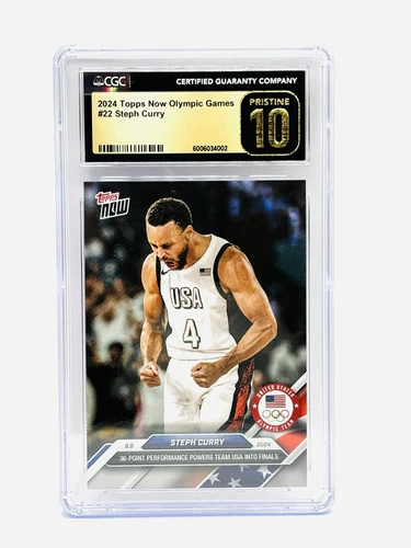 2024 Topps NOW Olympics Card # 22 USA Stephen Curry 36 POINTS CGC 10 PRISTINE!