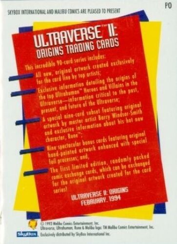 Ultraverse II Origins Skybox 1994 Promo Card P0 Malibu Comics Mantra - Bild 2 von 2