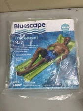Bluescape Pool Float Green Air Mat Inflatable Adult Full Body Pillow Pad Long