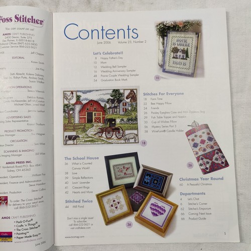 June 2006 The Cross Stitcher Magazine Designs Pattern Book Mothers & Fathers Day - Picture 8 of 24