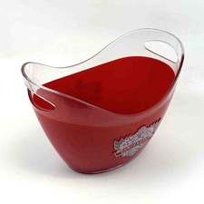 SMIRNOFF Eisbehälter Ice Bucket Eisbox Flaschenkühler Kunststoff rot oval, used