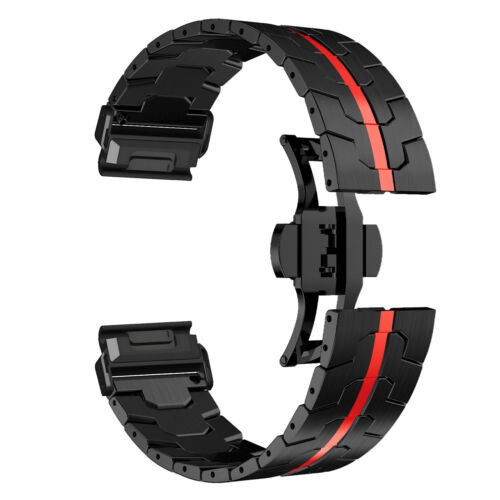 Cinturino in acciaio inox 26/22 mm per Garmin Fenix 6/6XPro/7/7X Quick fit cinturino in metallo - Foto 10 di 20