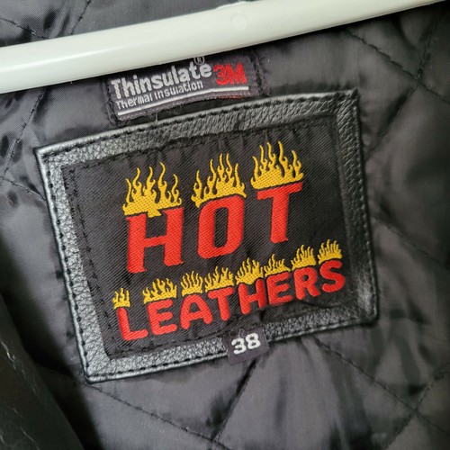 Hot Leather's Men's Leather Motorcycle Jacket W/ Zip Out Liner Sz. 38 - Picture 3 of 7