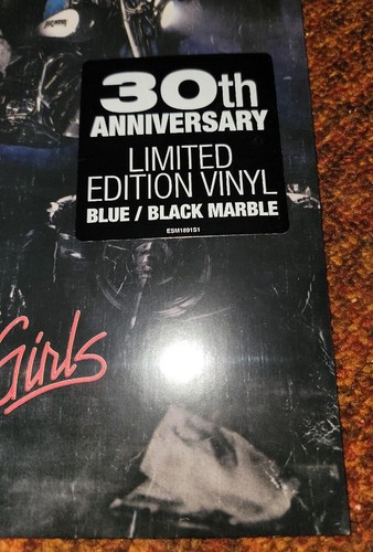 MOTLEY CRUE Girls Girls Girls Blue Black  MARBLE VINYL Shrink HYPE STICKER - Picture 2 of 4