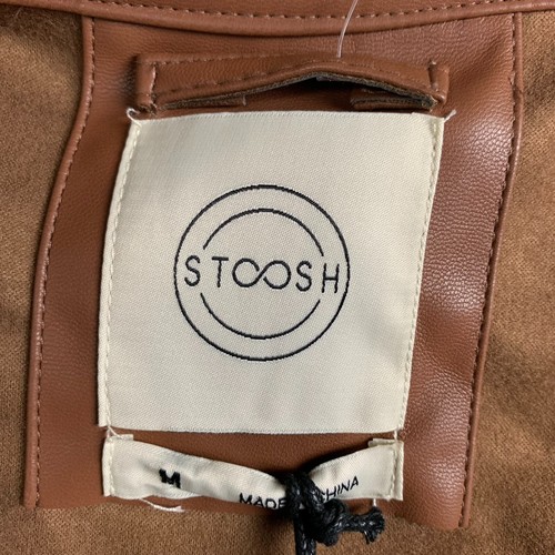 Stoosh kurze Jacke Cognac Kunstleder Kragen Taschen Knöpfe (2 Größen) NEU - Bild 8 von 12
