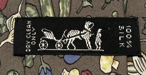 HERMES 7460 HA “vegetables” 100% Silk tie new in box without tags - Picture 3 of 6