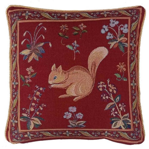 Forest Animal Rabbit MEDIEVAL Jacquard Tapestry Throw Pillowcase Cushion Cover - Picture 12 of 13