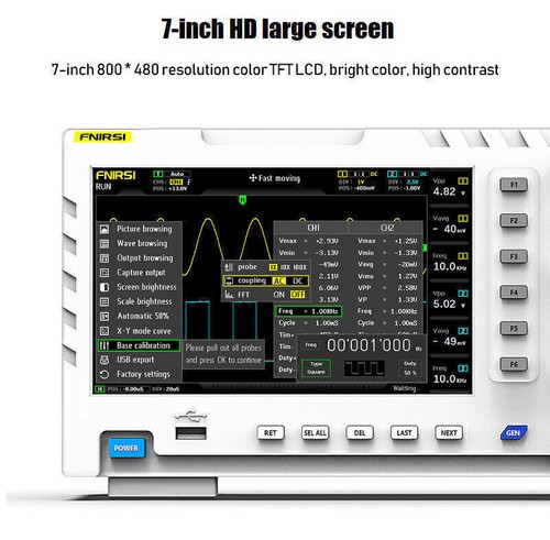 FNIRSI 1014D 2 In 1 7Inch Digital Oscilloscope Dual Channel 1GSa/s Sampling Rate - Picture 7 of 12