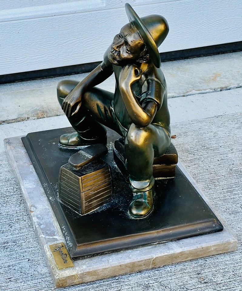 Montilva Ltd. Ed. 0149/2000 Cast Bronze Sitting Shoeshine Man, 1992 - Image 3 of 4
