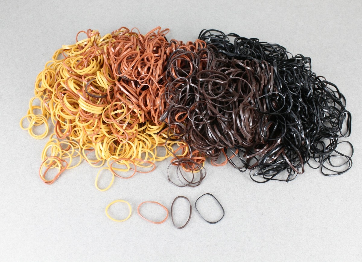 Brown Blonde Set pack 1800 small tiny mini hair ties elastics rubber bands  braid