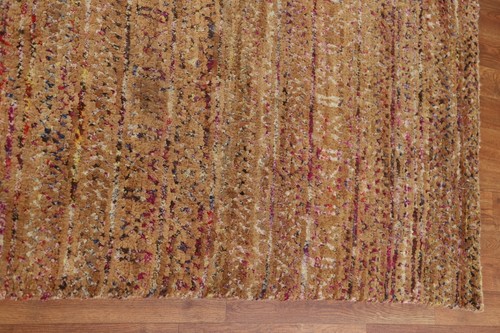 Abstract Contemporary Hand-knotted Area Rug 10x14 Large Carpet - Picture 9 of 12