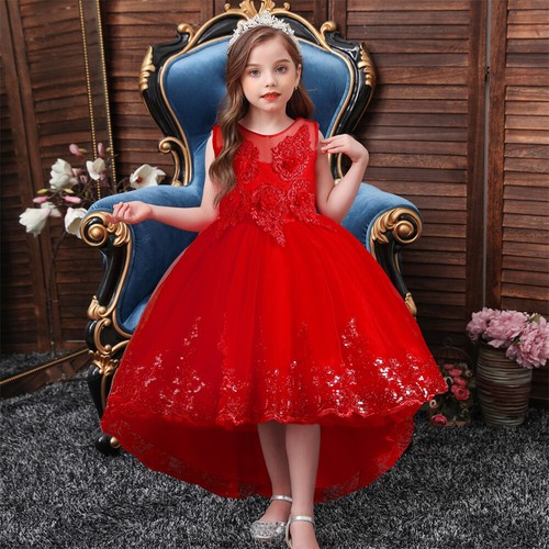 Flower Girls Kids Princess Tutu Dress Bridesmaid Wedding Formal Prom Ball Gown - Bild 34 von 48