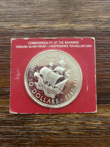 1973 | $10 Mancomunidad de las Bahamas | Independencia 10 de julio | Plata de ley - Imagen 1 de 2