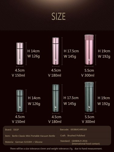 Thermos Water Bottle Mini Coffee Mug Vacuum Insulated for Hot Cold Drinks Office - Picture 11 of 15