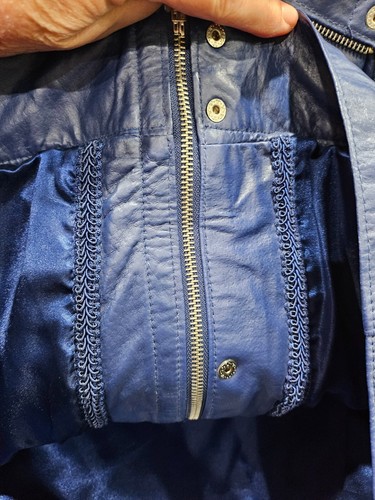 Bradley Bayou Royal Blue Leather Jacket NWT - Picture 14 of 15