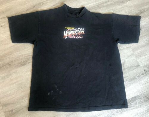 Camiseta De Colección Monster Truck Tour Camiseta Cosida Única Negra Carolina Crusher 2000 - Imagen 4 de 8