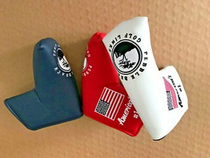 1x-Golf-Cover-Blade-Mallet-Headcover-Golf-Links-For-Pebble-Beach-Putter-US-Flag