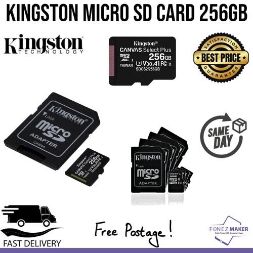 Kingston MicroSD Card 256GB Clas10 SDHC Canvas Select Plus 100Mbps High Capacity - Zdjęcie 2 z 4