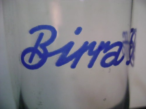 Bicchiere birra raffo scritta corsivo blu anni 50 vintage modernariato - Imagen 4 de 5