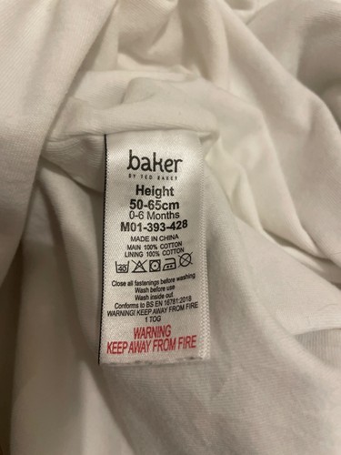Ted Baker Sleeping Bag Baby Girl 0 3 6 months Floral 1 Tog Butterfly White Pink - Picture 6 of 7