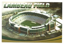 Vintage NFL Green Bay Packers Lambeau Field Football Stadium Postcard BART STARR