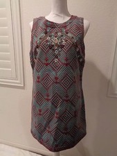 Free People NEW ROMANTICS beaded sleeveless dress SZ L-NWOT