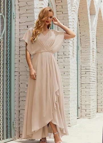 Numbersea Women's Homecoming Dress Bridesmaid Dress Dolman Sleeves Formal Prom G - Picture 5 of 5
