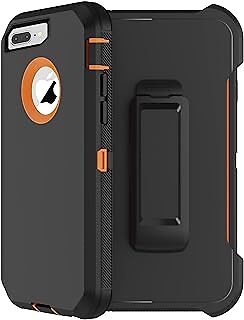 for iPhone 8 Plus Case| iPhone 7 Plus Case with Belt Clip Holster| 2X Screen Pro