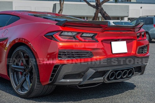 Rear Diffuser Side Vent For 23-Up Corvette C8 Z06 CARBON FIBER Grille Trim Cover - Picture 9 of 17