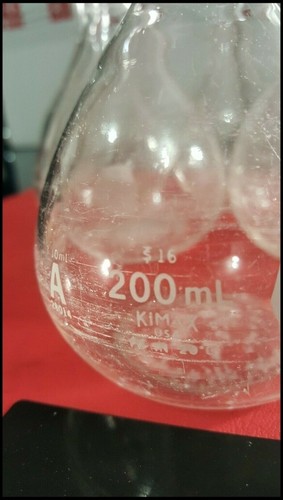 Kimble KIMAX Class A Glass TC 200 ml ±0.10 Volumetric Flask 28014-200 6PK R/CZ27 - Picture 9 of 12