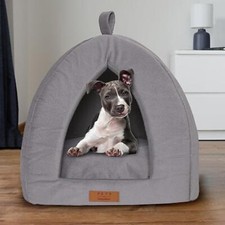 Portable Pet Dog Cat Bed Folding Dome Pod Puppy Igloo Kennel Tent House Shelter