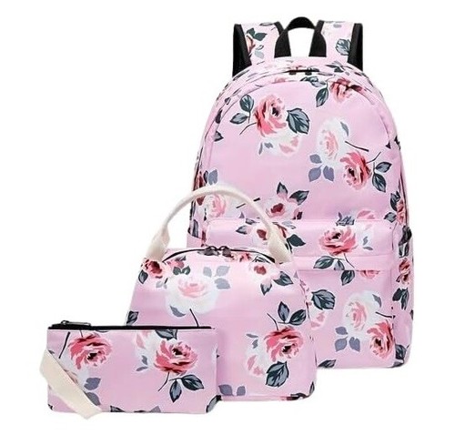3-teiliges Set große Schultasche Rucksack Mädchen Jungen Reiserucksack Brotzeittasche Bleistift - Bild 13 von 14