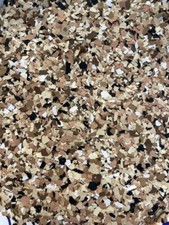 5 Lbs Sddltan Beige Tan Peach Brown Black & Wht Vinyl Chips/Flakes in 1/4 Size.