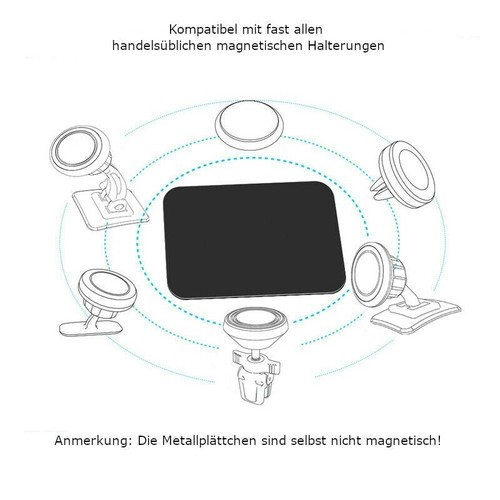 Metallplättchen für Magnet Handy Smartphone Halterungen Auto Metallplatte Kleber - Bild 3 von 16