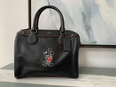 COACH Disney Limited Edition Mickey Mouse Black Leather Bennet Purse