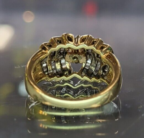 14K Yellow Gold Cluster Ring, Appraised! Fast Shipping! - Picture 8 of 18
