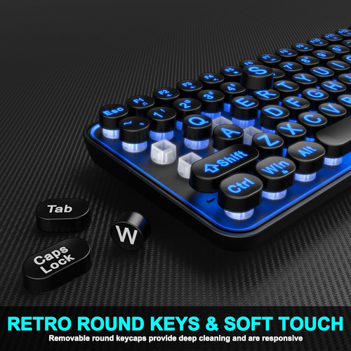 Large Print Backlit Keyboard, Wired USB Lighted Computer Keyboards with 7-Color - Picture 8 of 12