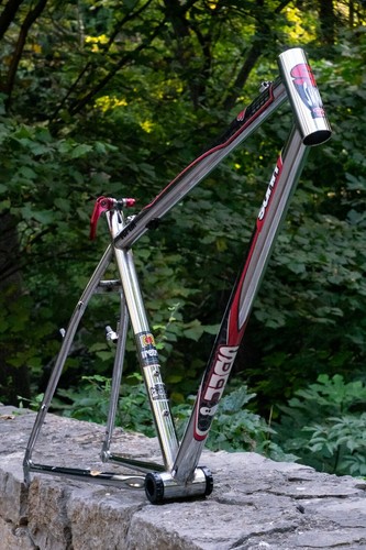 Kit déco SUNN VTT vintage Néo rétro REDBLACK Decals for vintage MTB Oldschool3 - Imagen 7 de 10
