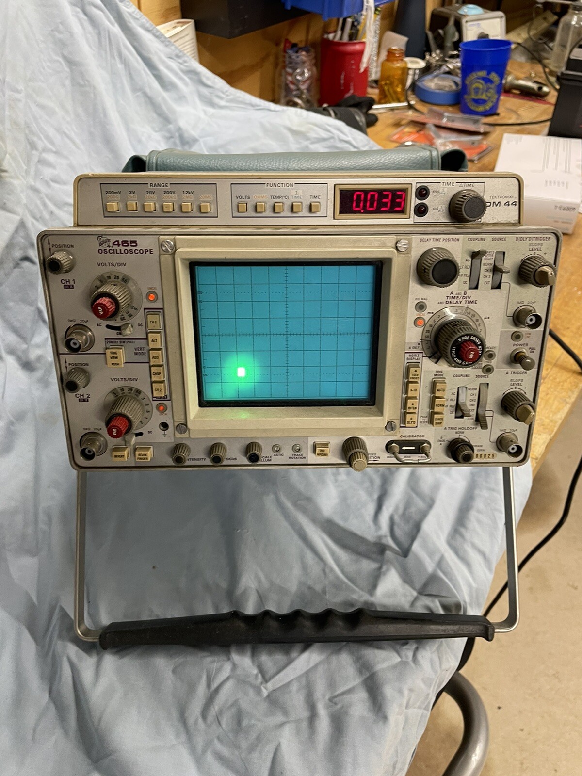 Vintage Tektronix 465 And DM44 Oscilloscope Analog Test Equipment eBay
