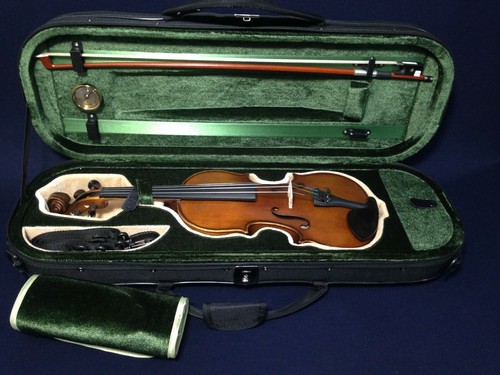Symphony SJV 01A 1/4 Size Pro-Beginner Solid Wood Violin - Full Kits - Picture 3 of 12