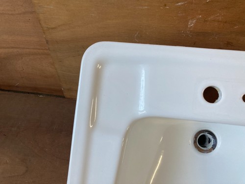 Vtg Ceramic White 20x18 Drop In Sink American Standard Old Bath Lavatory 675-23E - Picture 8 of 16