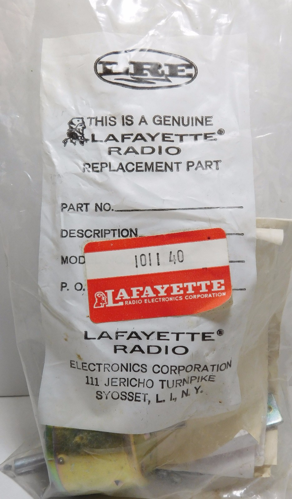 LAYFAYETTE RADIO MOTOR #1011 40 / I PIECE (qzty)