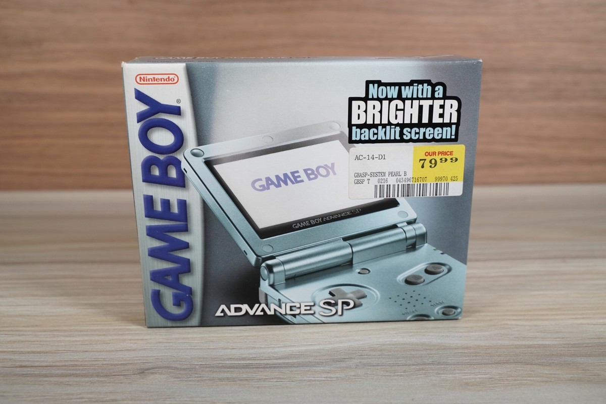 Nintendo Game Boy Advance SP Console - Pearl Blue Factory