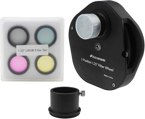 Compact 1.25" Filter Wheel with Quick-Change LRGB Filters for Astrophotography - Picture 7 of 8