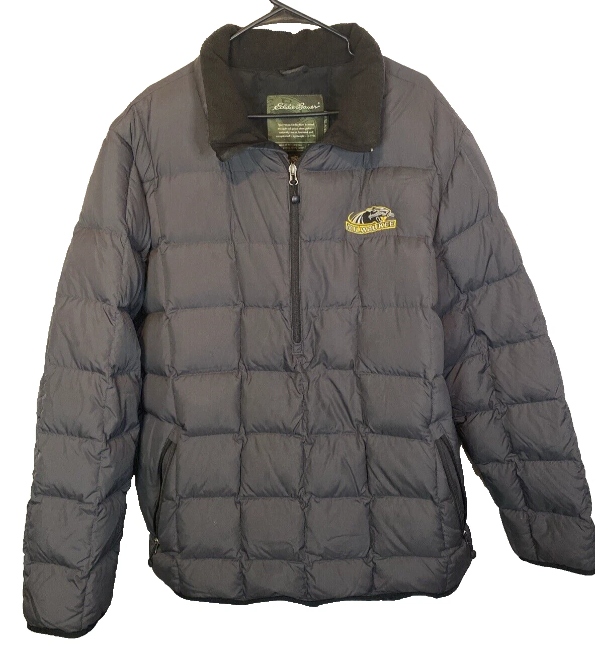 Milwaukee Panthers Eddie Bauer Goose Down Half Zip Puffer Jacket