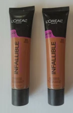 L’Oreal Infallible Total Cover 24HR Foundation 1.0oz.ea 2 tubes Creme Cafe 311