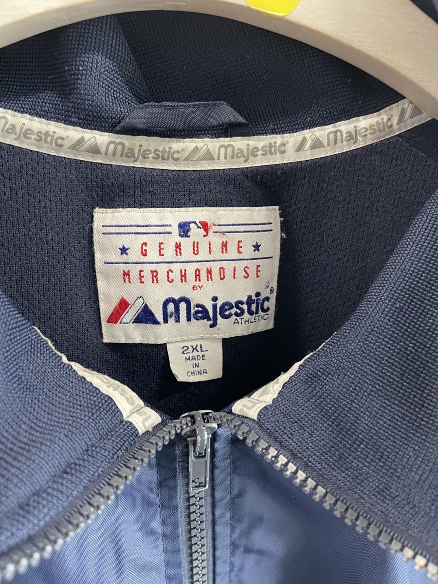 VTG 90s Y2K MAJESTIC SEATTLE MARINERS ZIP NYLON JACKET RARE