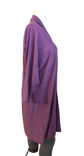 Cárdigan abierto EILEEN FISHER 100 % alpaca real talla L, púrpura - Imagen 3 de 22